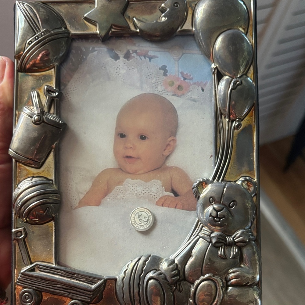 Goldinger Charming Silver Picture Frame album with Balloon and Teddy Bear Design
